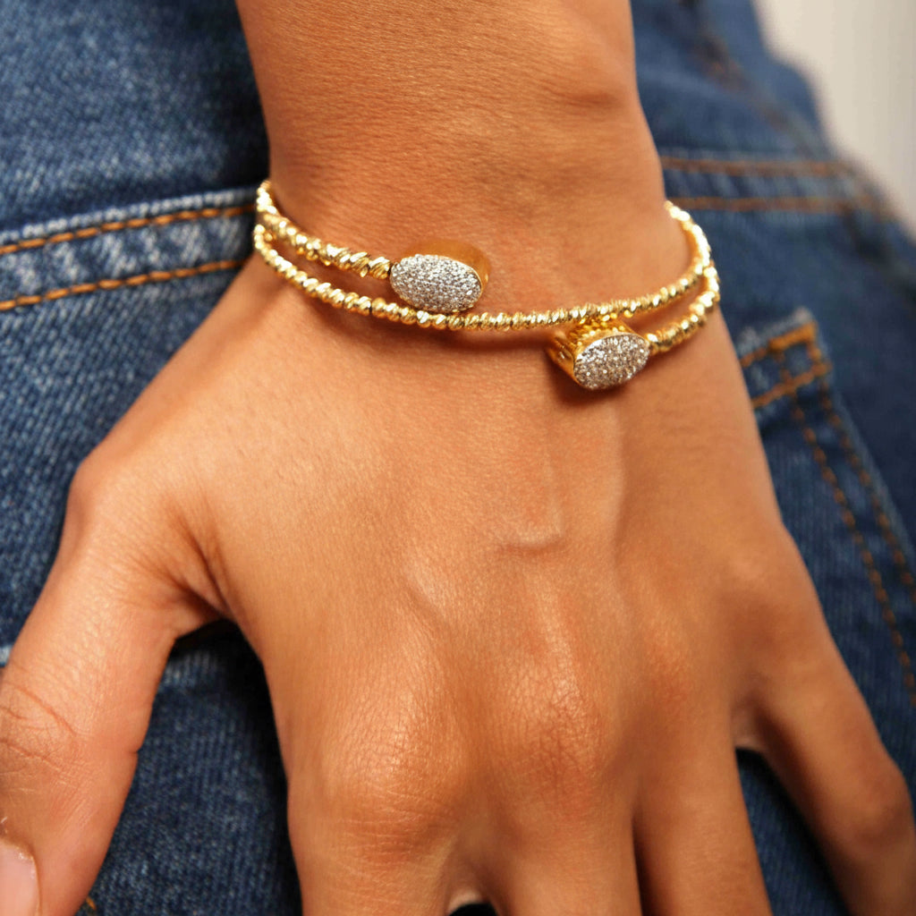 Oval Glow Snap & Swirl Bracelet