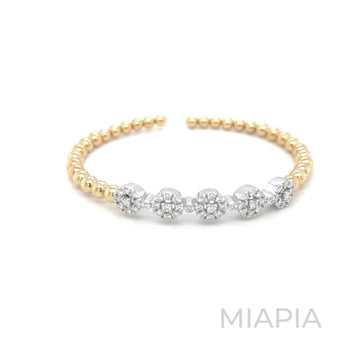 Snap & Swirl Floral Cluster Bracelet