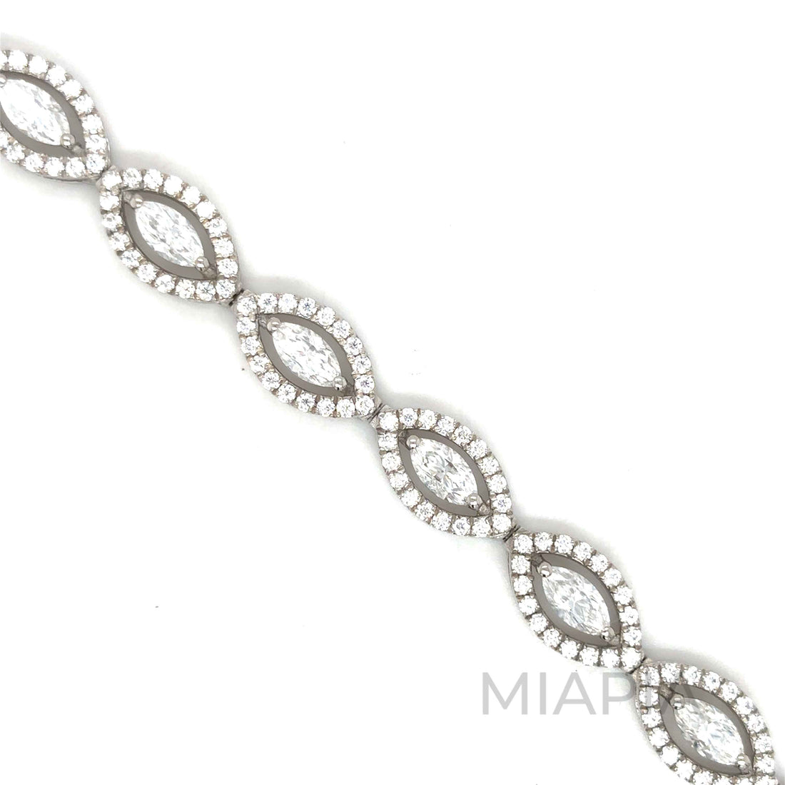 Marquise Halo Tennis Bracelet