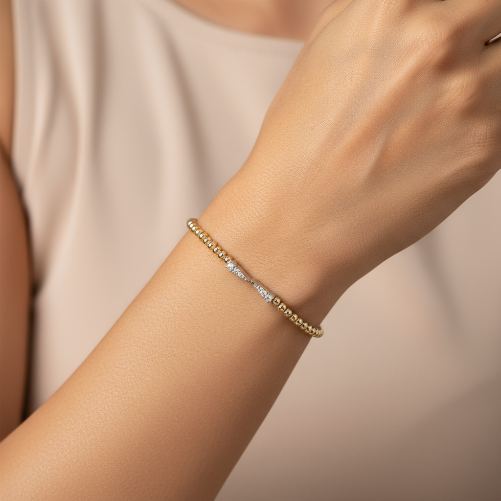 Chevron Snap and Swirl Bracelet