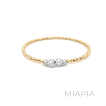 Snap & Swirl Diamond Cluster Bracelet