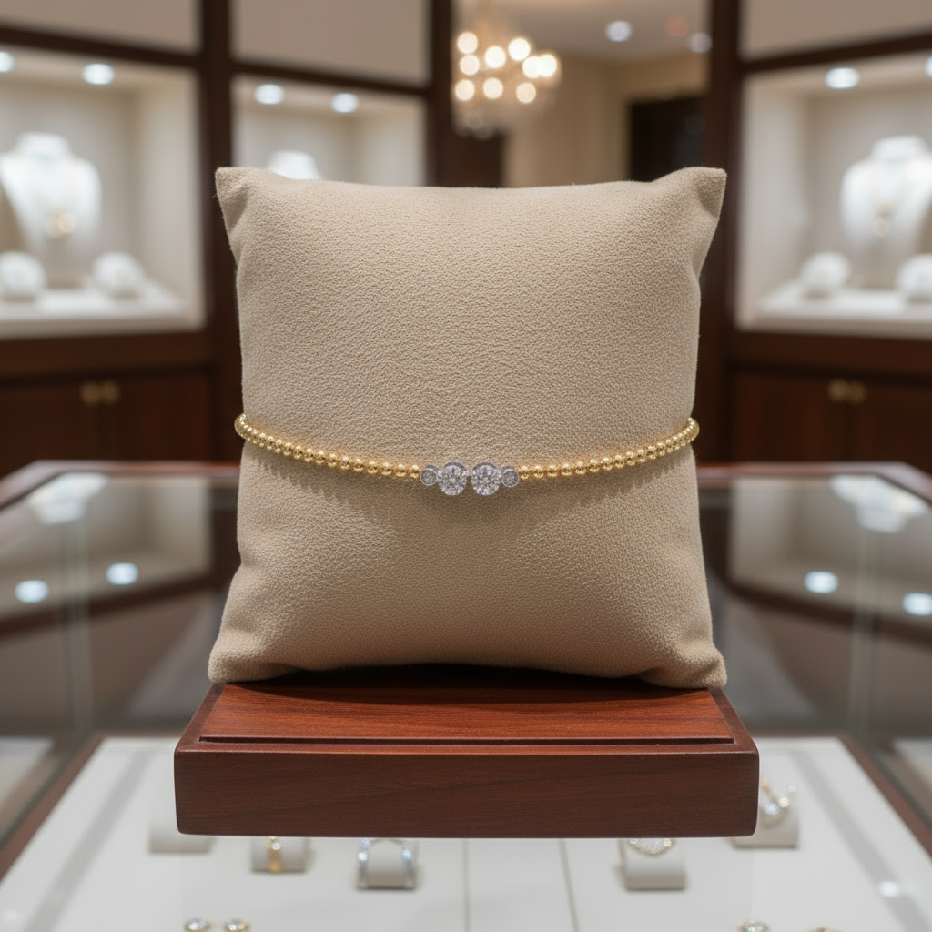 Snap & Swirl Diamond Cluster Bracelet