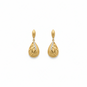 Golden Wave Drop Earrings