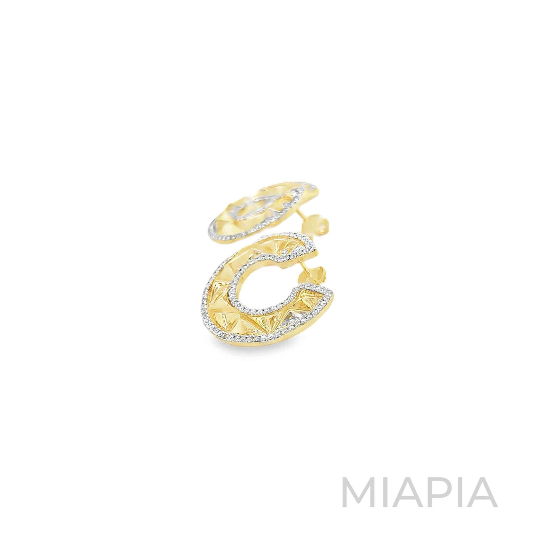 Golden Halo Crescent Earrings