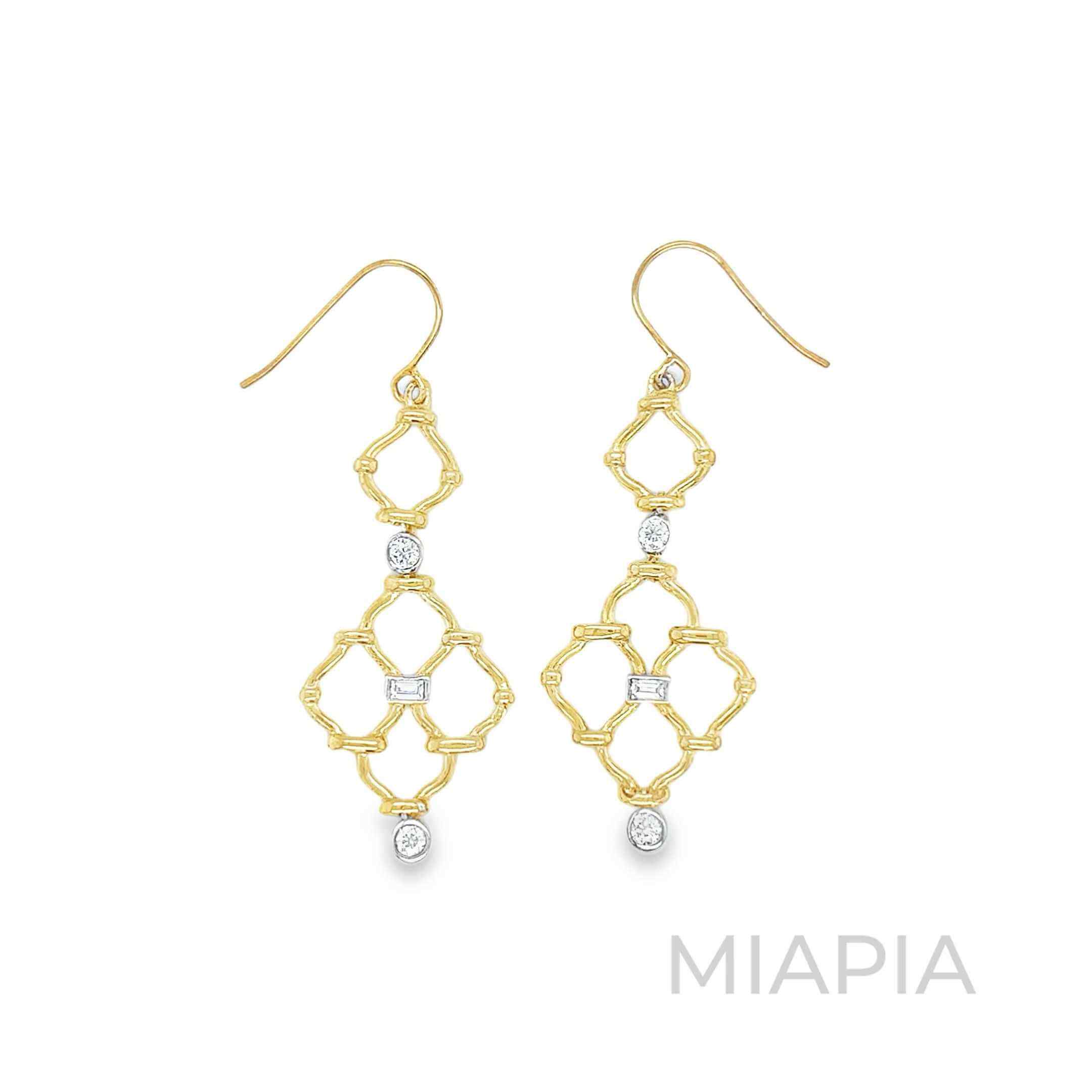 Regal Lattice Drop Earrings