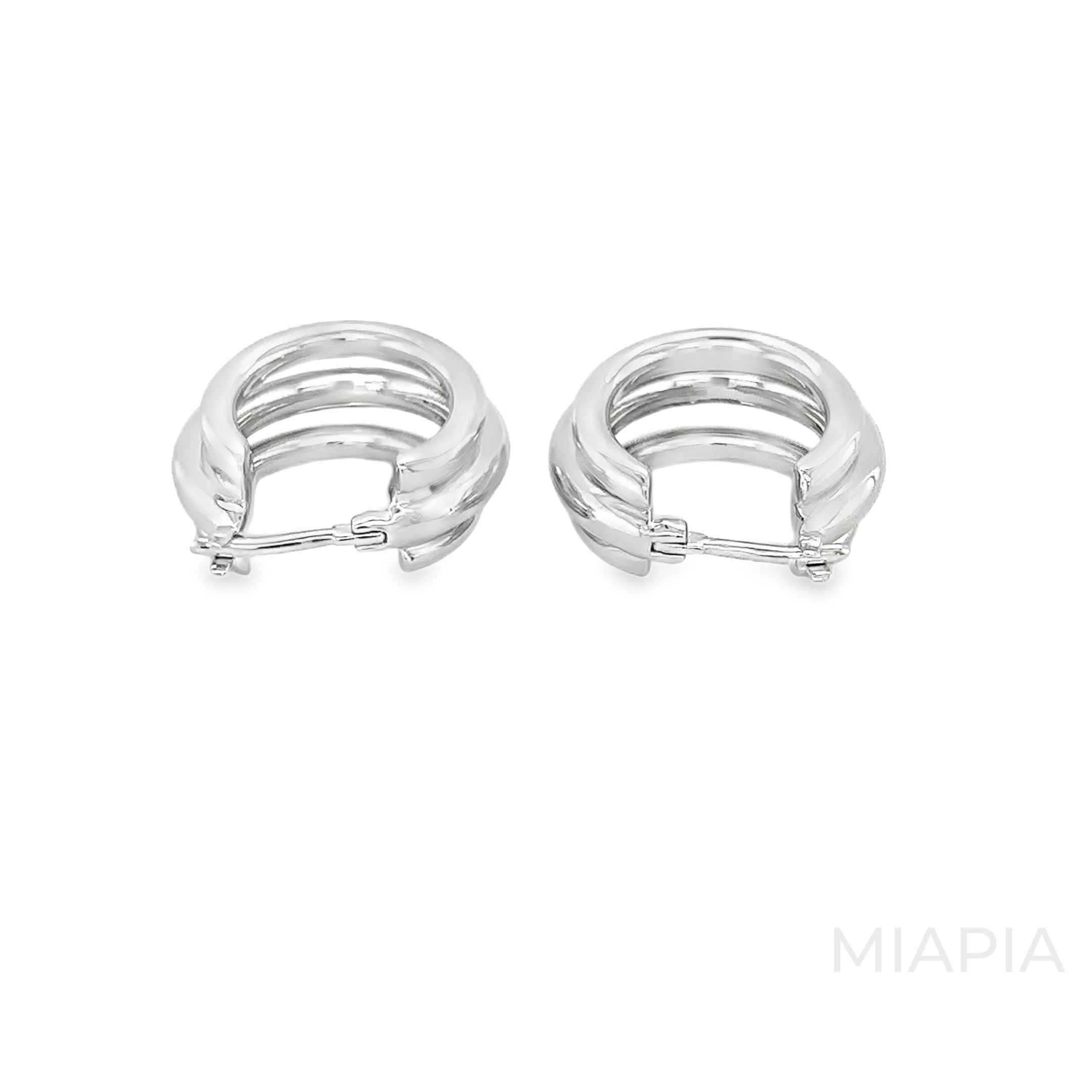 Spiral Charm Hoops