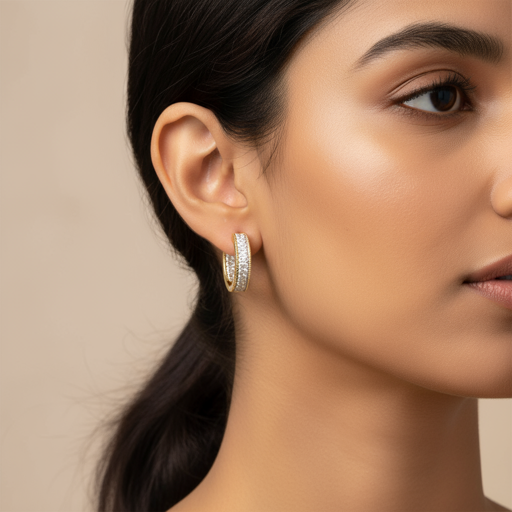 Radiant Pave' Hoops