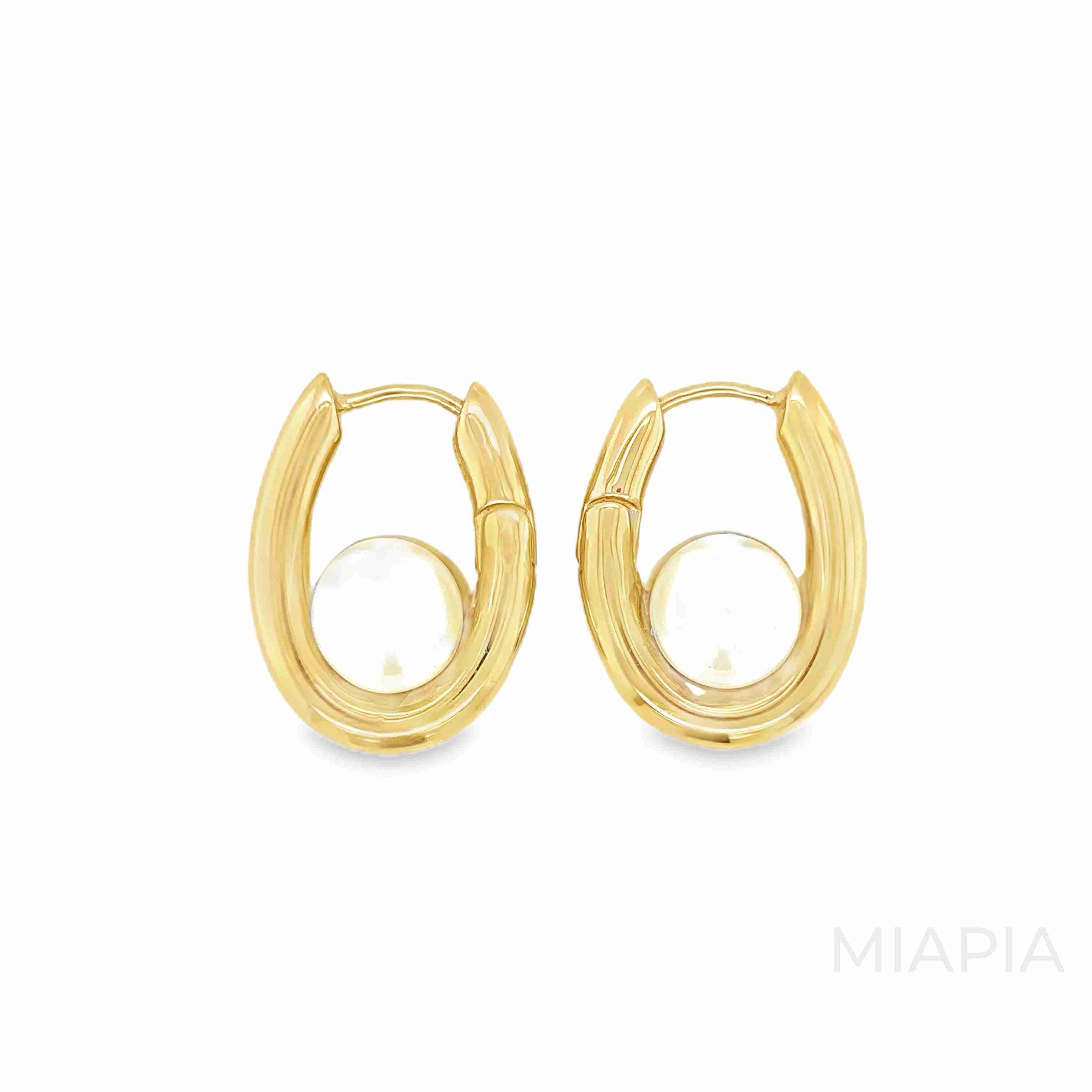 Pearl Embrace Hoops