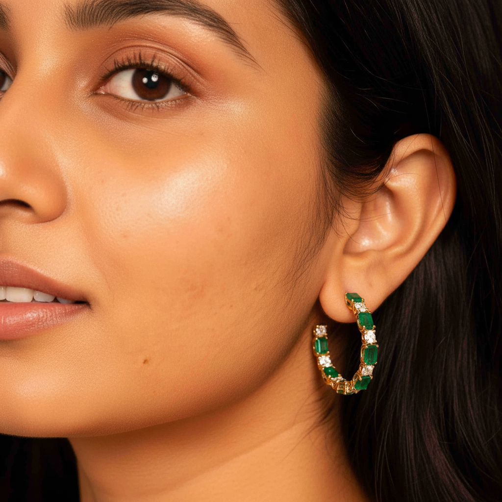 Emerald Enchant Hoops