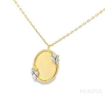 Blossom Oval Pendant- Engraveable