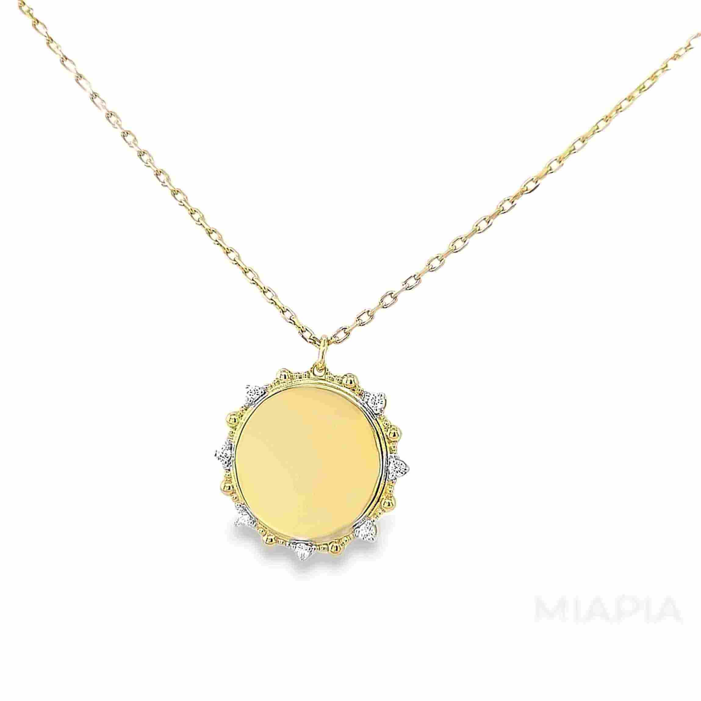 Radiant Sunburst Engravable Pendant