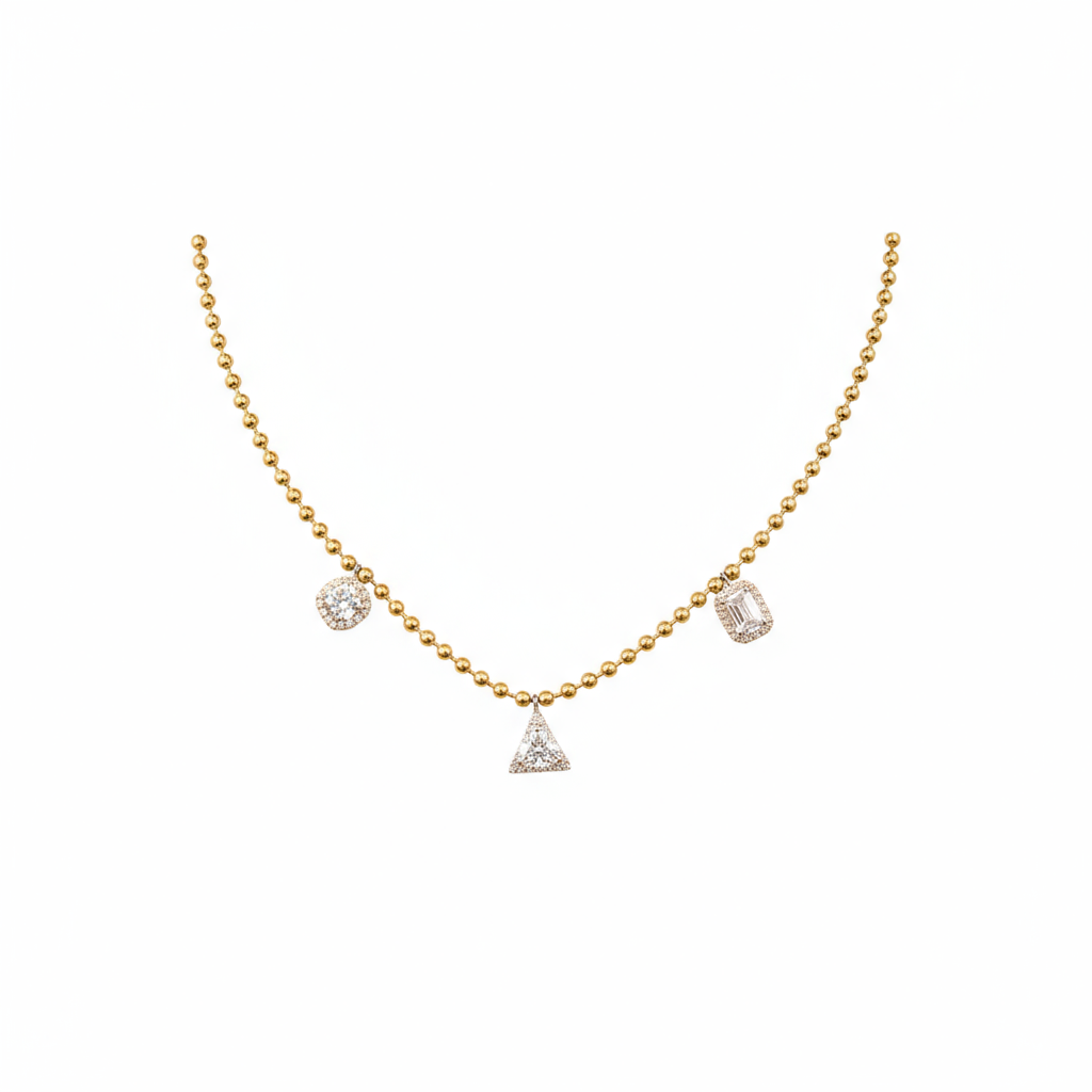 Lustre Charm Solitaire Necklace