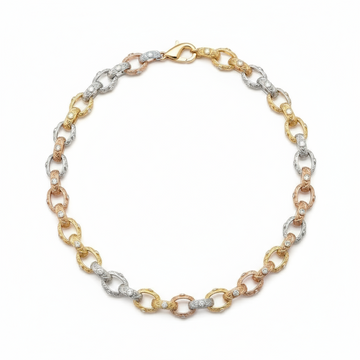 Tricolor Radiance Link Necklace