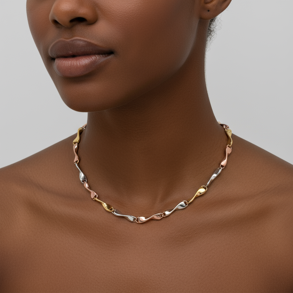 Tri Coloured Twisted Chain