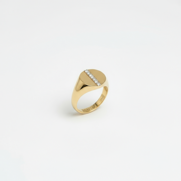 Golden Strip Signet Ring