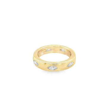 Flush Set Marquise Eternity Band