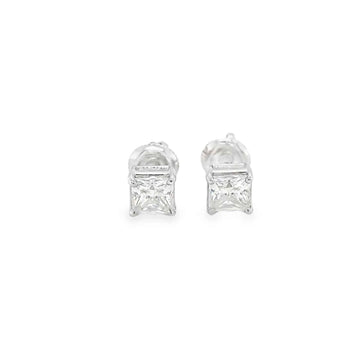 2.5-Carat Princess Cut Studs