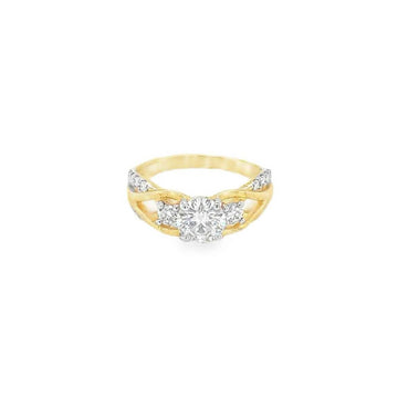1 Carat Split Band Moissanite Ring