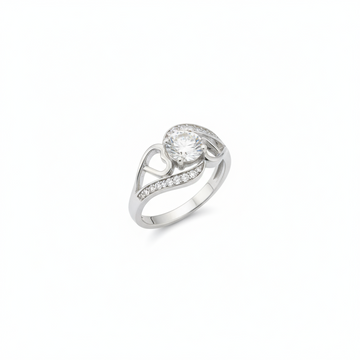 1 Carat Swirl Moissanite Ring