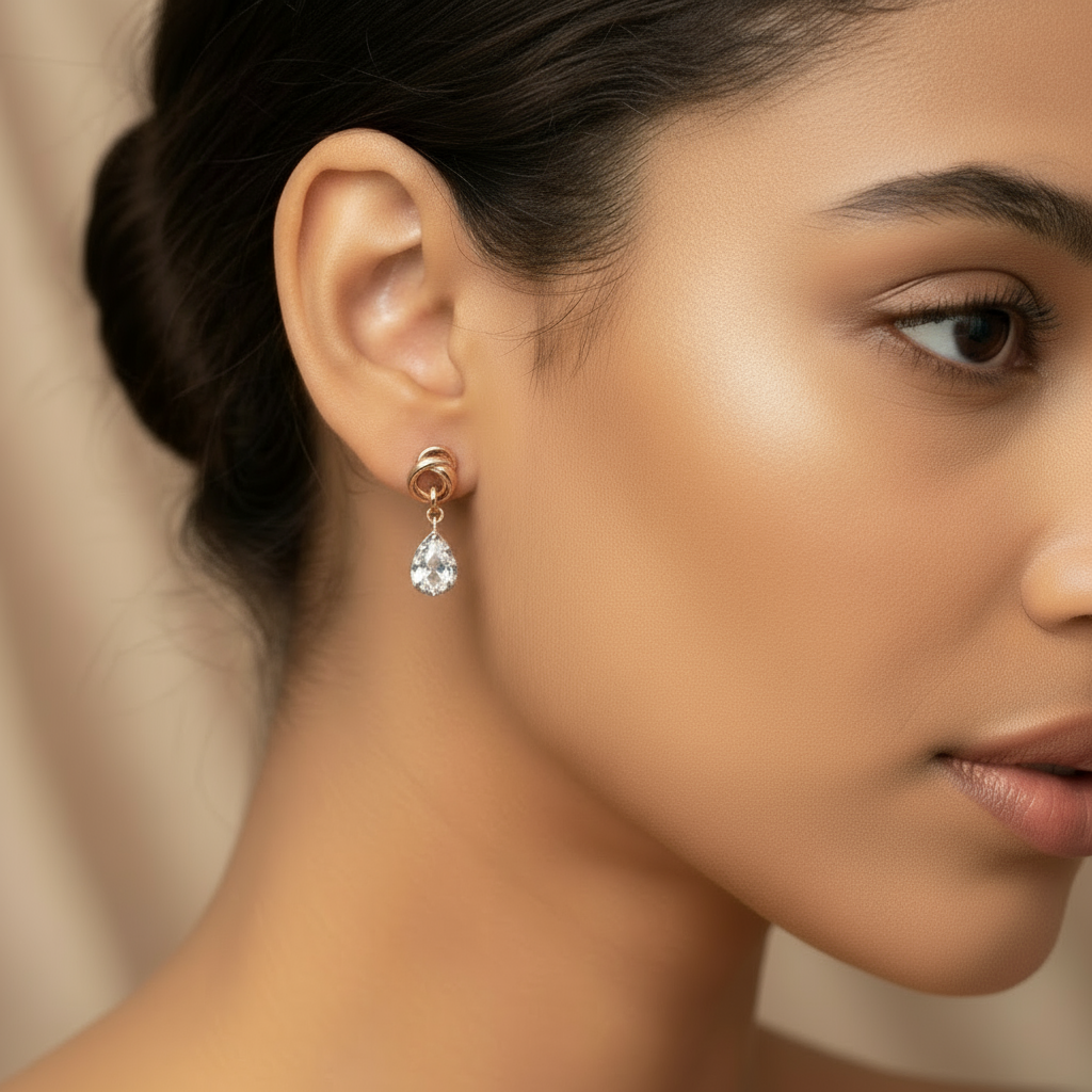 Knot & Tear Drop Earrings