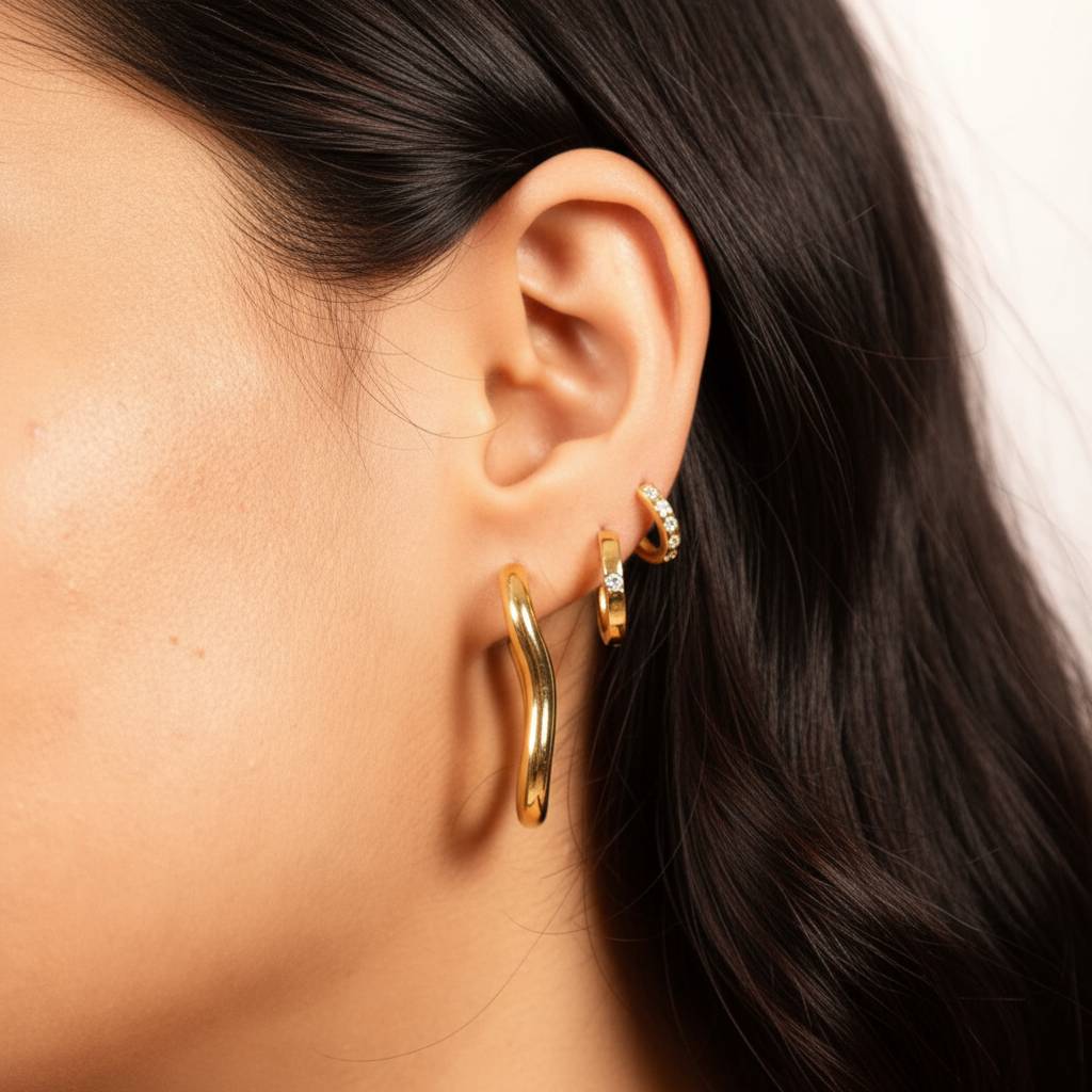 Classic Moissanite Hoop/Huggies