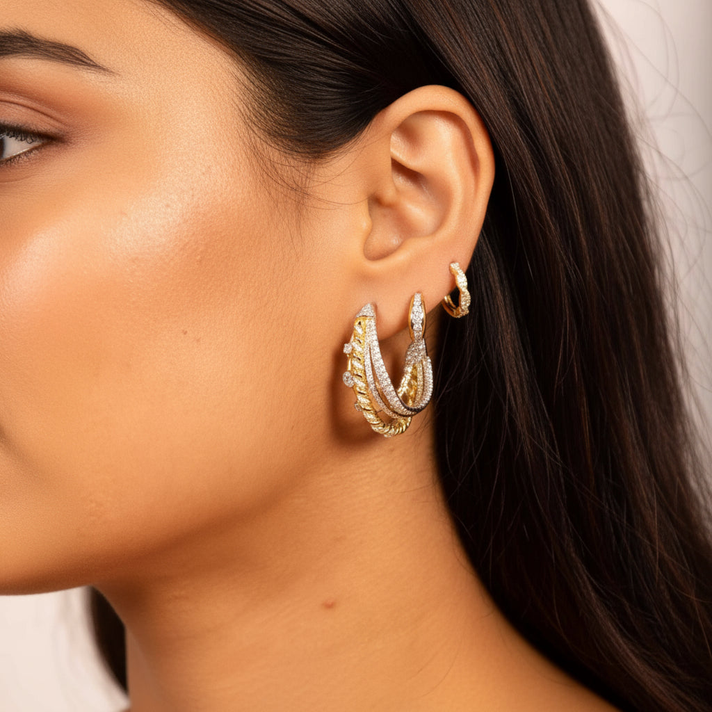 Twisted Glam Hoops