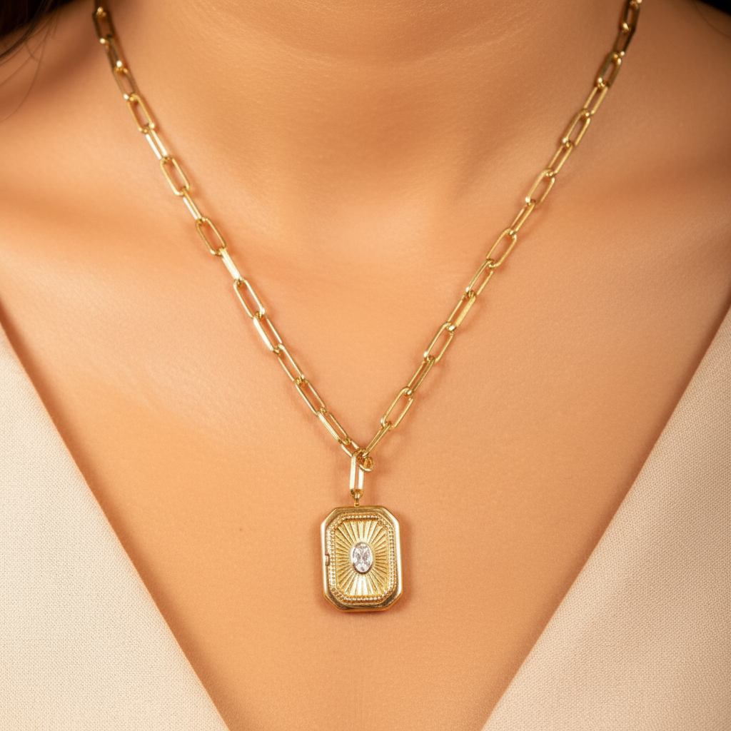 Duality Reversible Locket Necklace