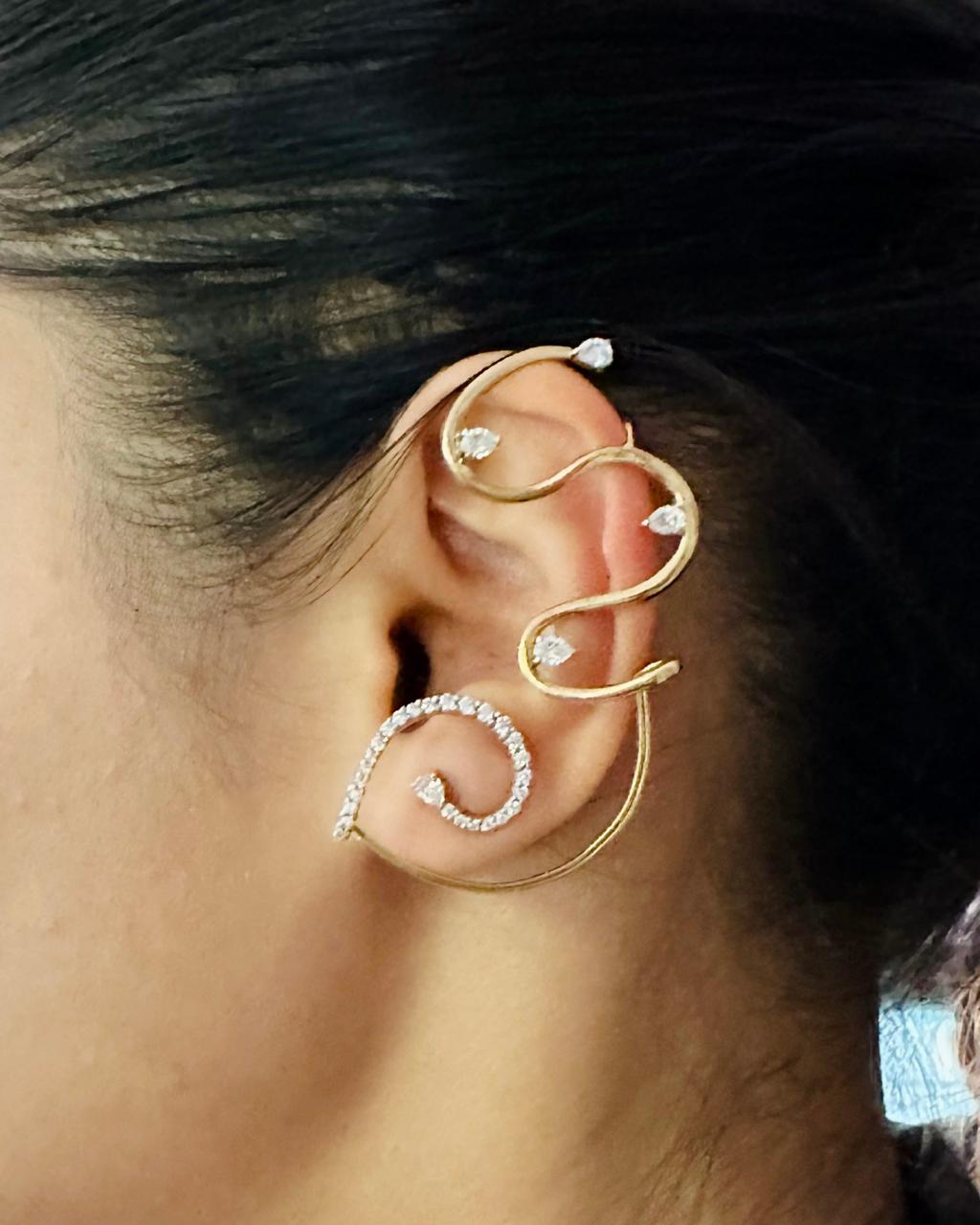 Serpentine Glow Ear Cuffs