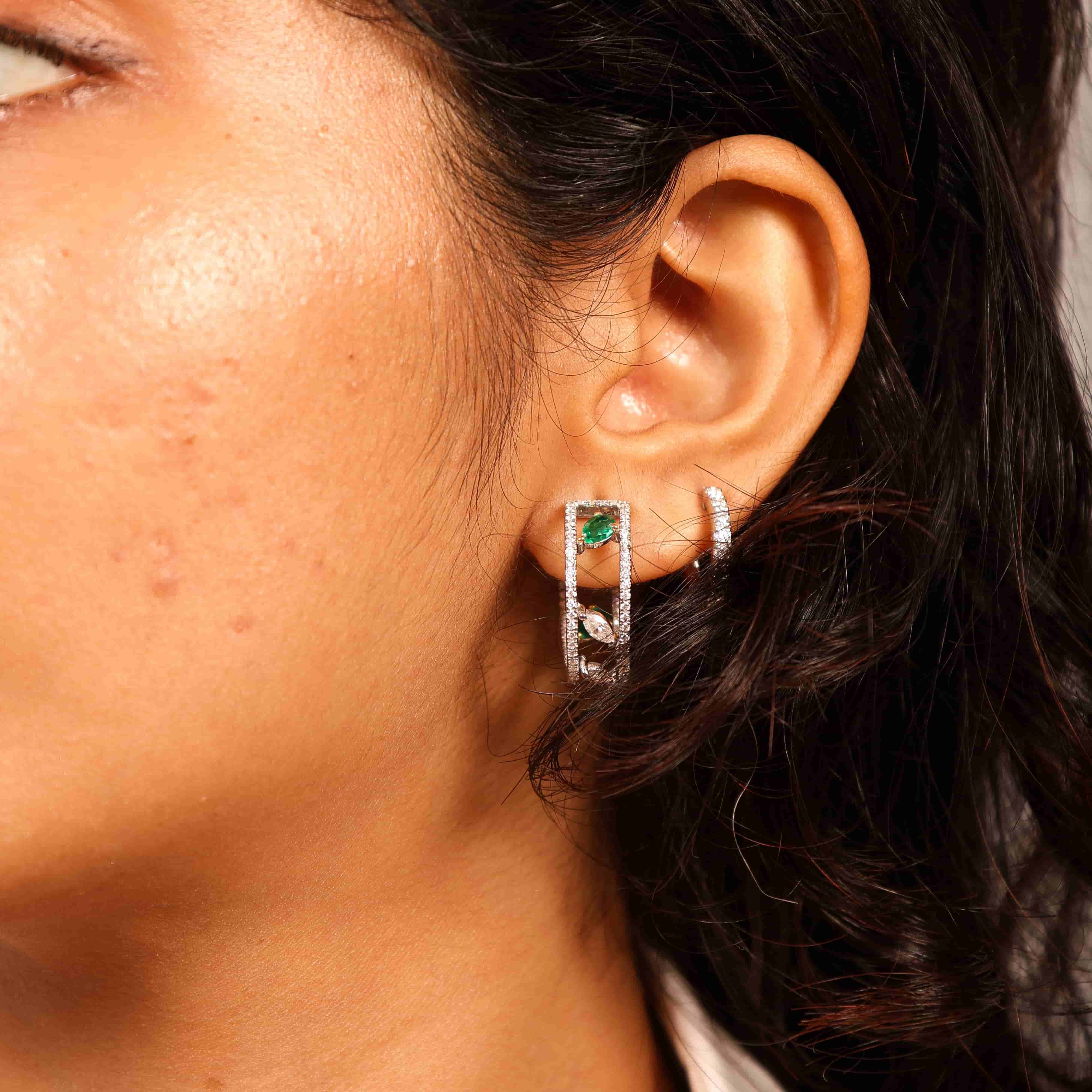 Emerald Arc Earrings