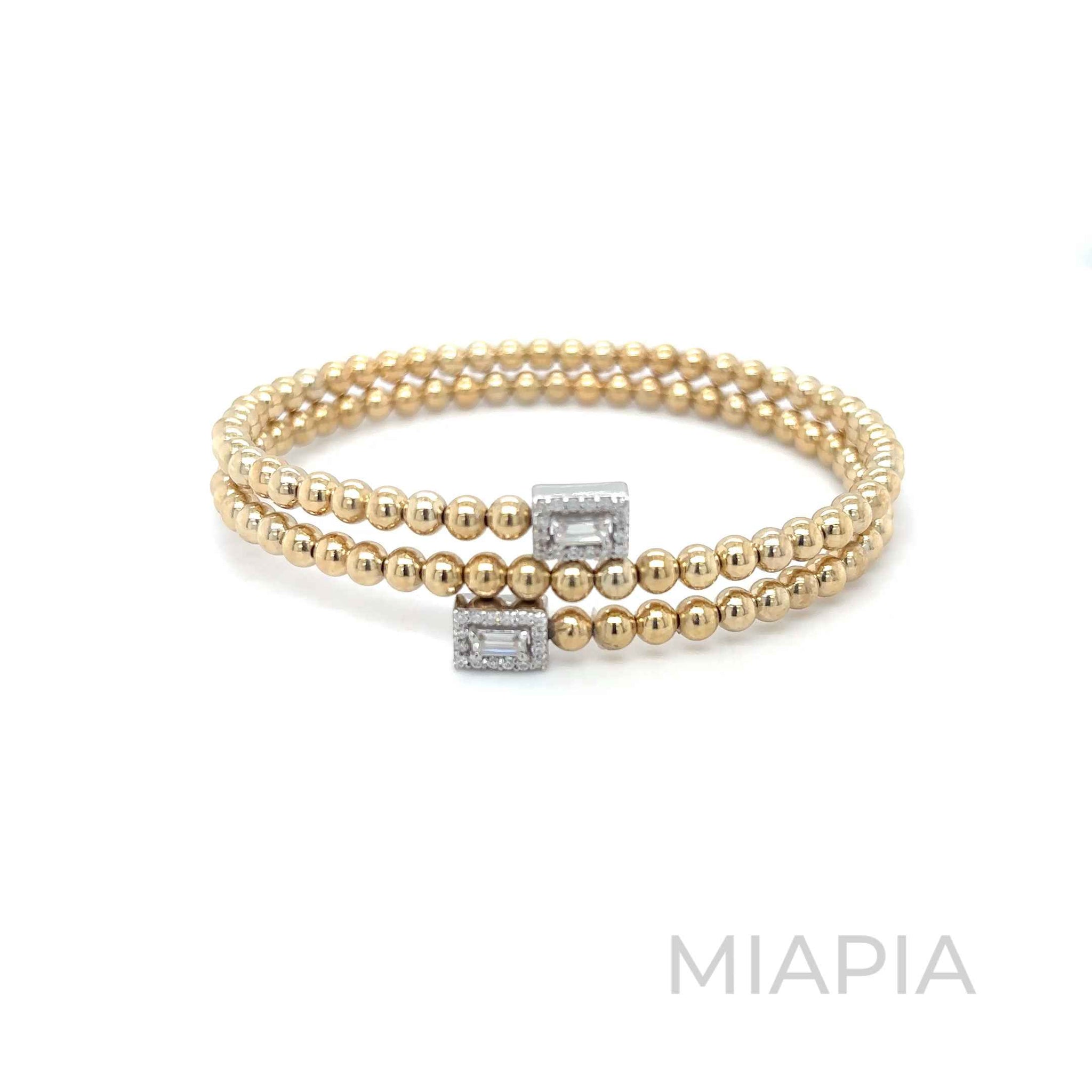 Snap & Swirl Baguette Charm Bracelet