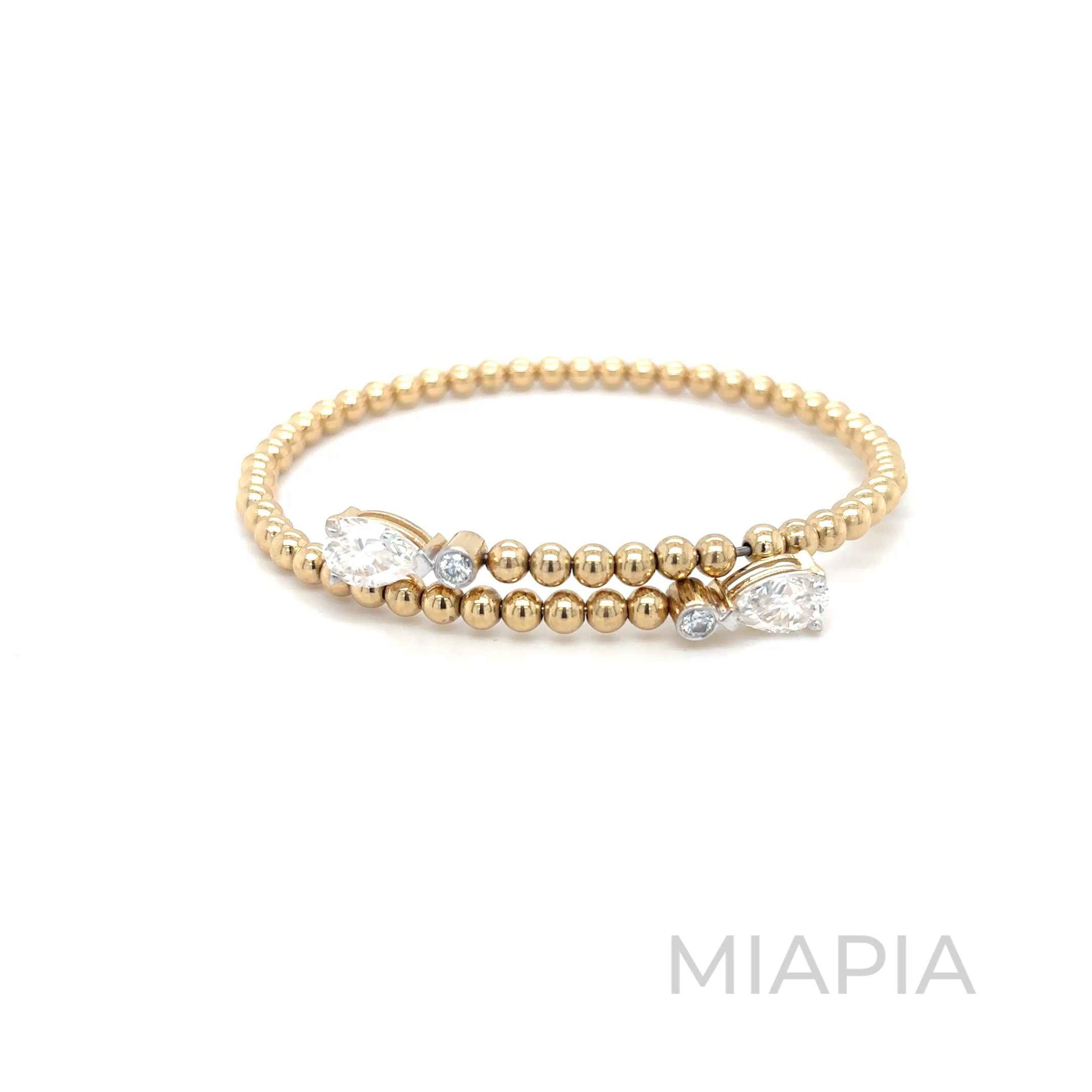 Snap & Swirl Pear Solitaire Bracelet