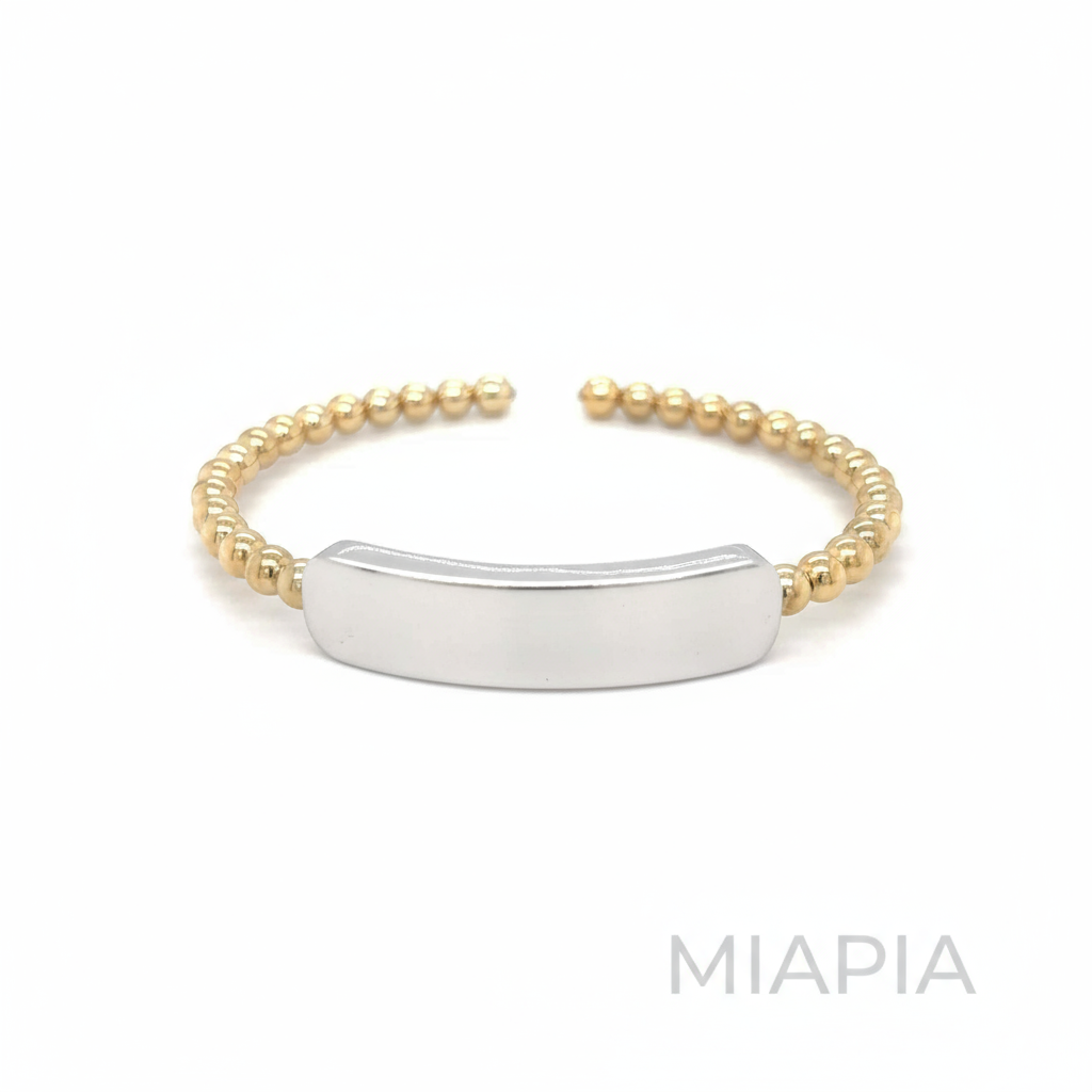 Snap & Swirl Engravable Plaque Bracelet