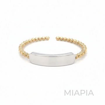 Snap & Swirl Engravable Plaque Bracelet