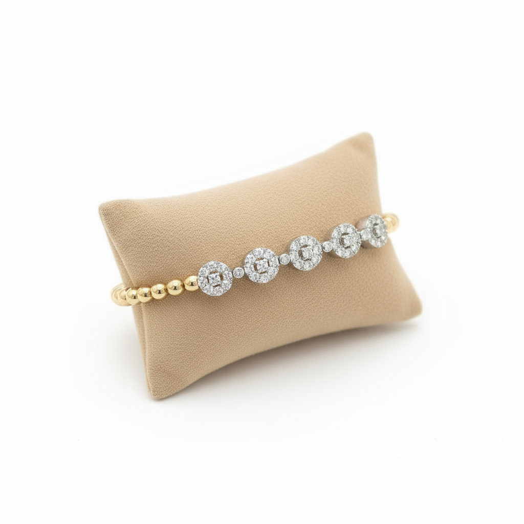 Snap & Swirl Floral Cluster Bracelet