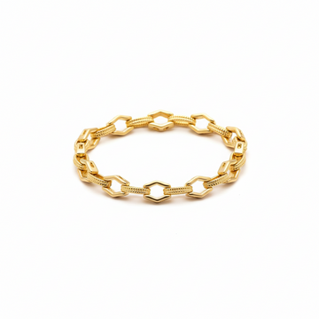 Hexagonal Bead-Link Bracelet