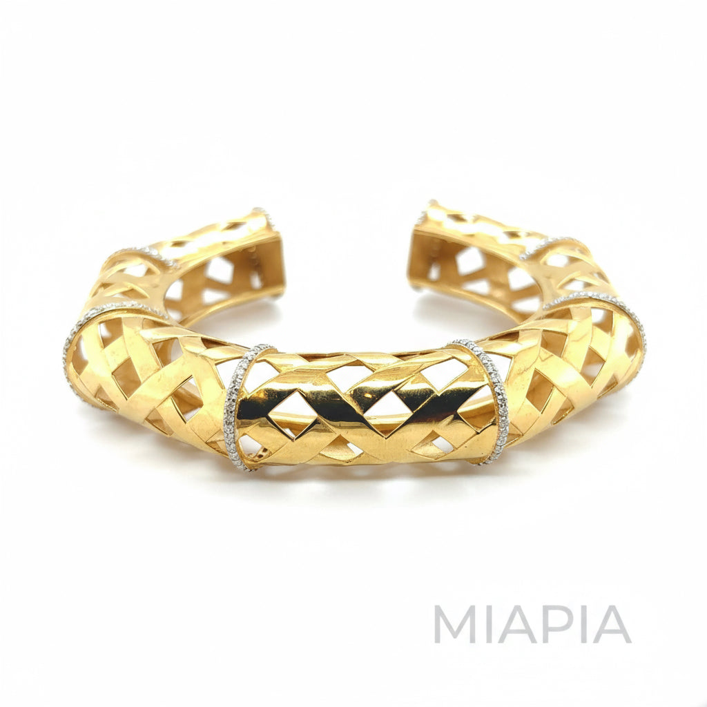 Lattice Gold Cuff Bracelet
