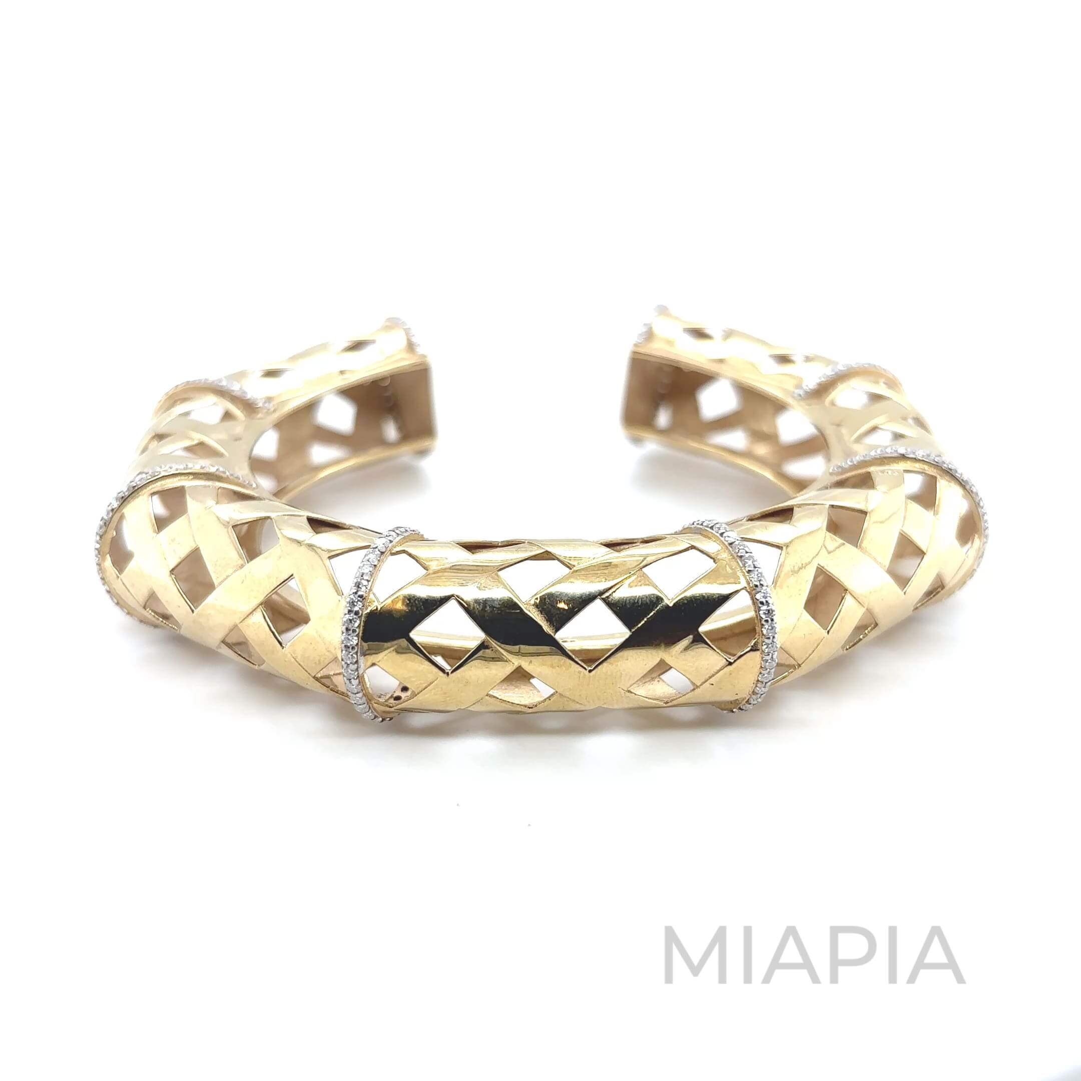 Lattice Gold Cuff Bracelet