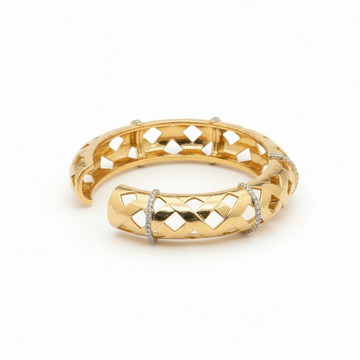 Lattice Gold Cuff Bracelet