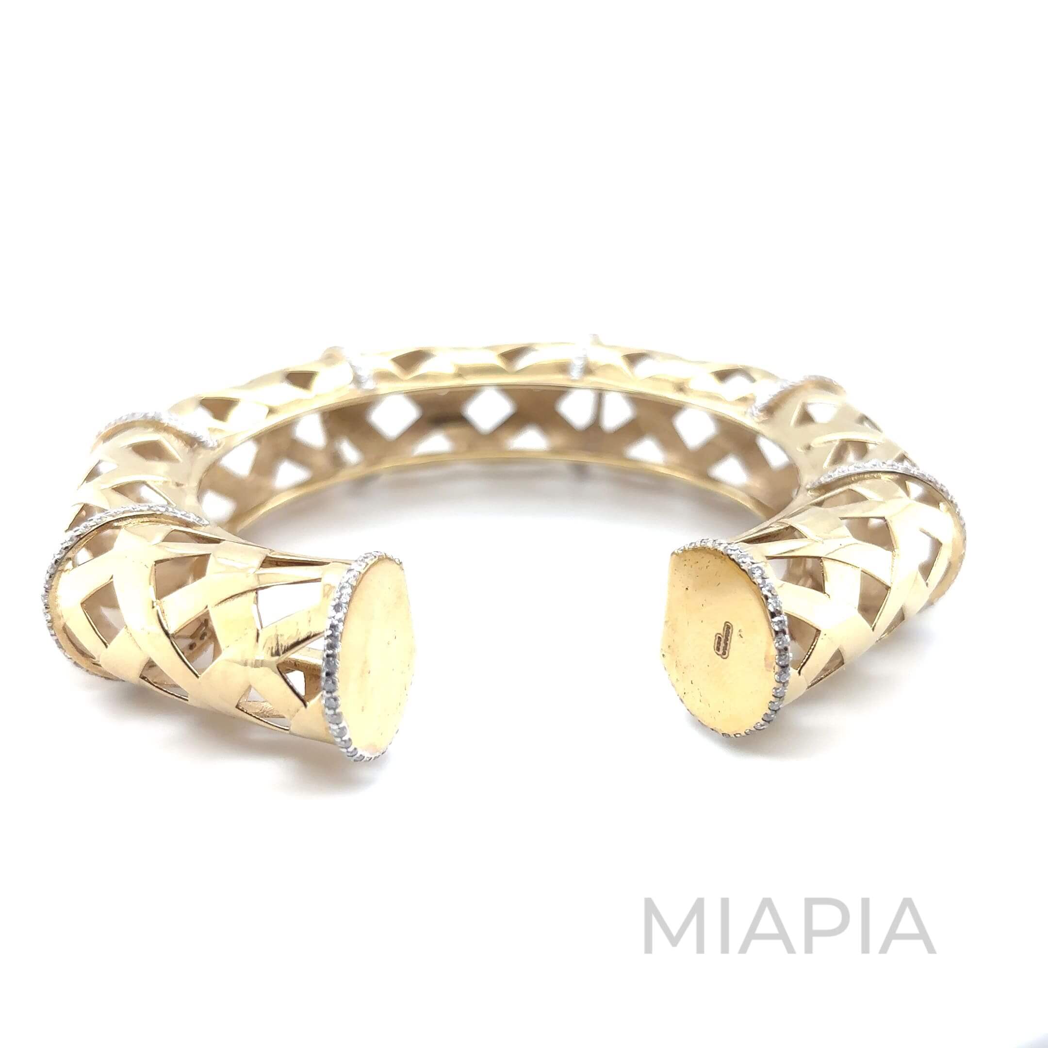 Lattice Gold Cuff Bracelet