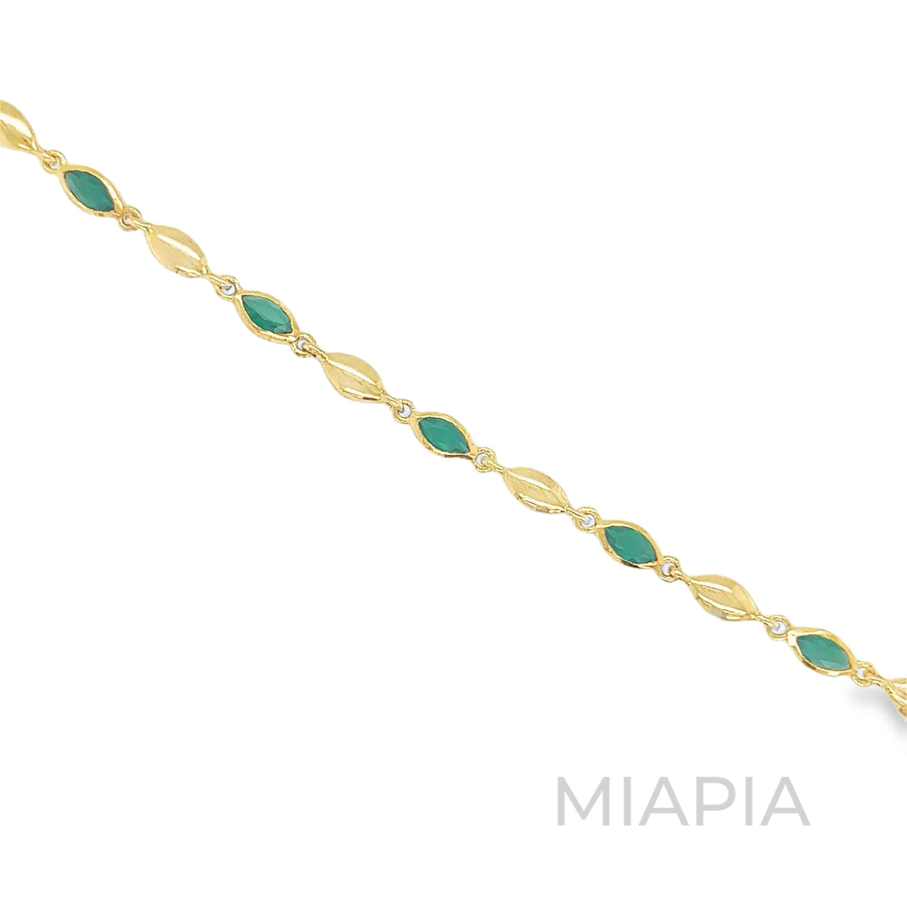 Emerald Ripple Bracelet
