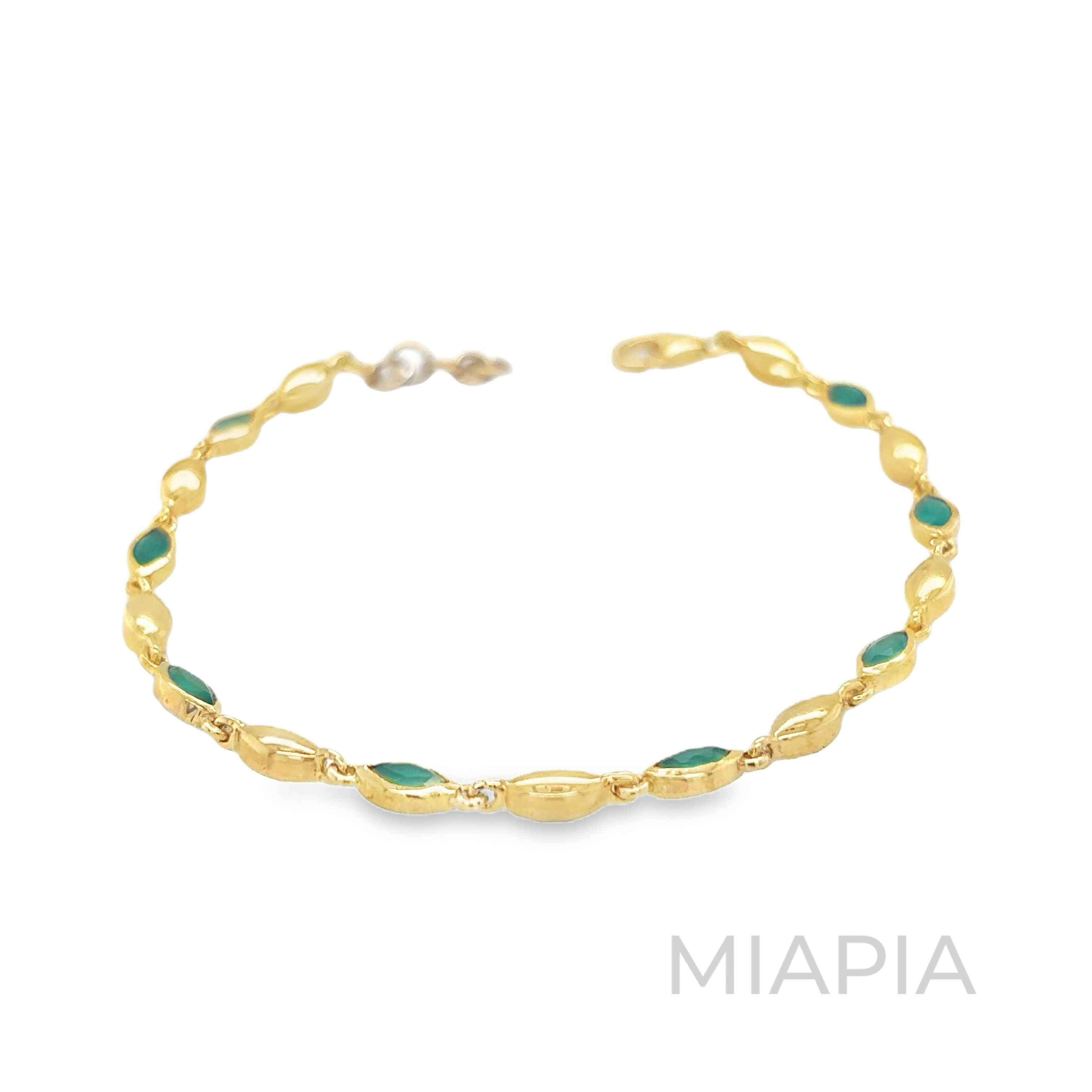 Emerald Ripple Bracelet