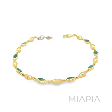 Emerald Ripple Bracelet