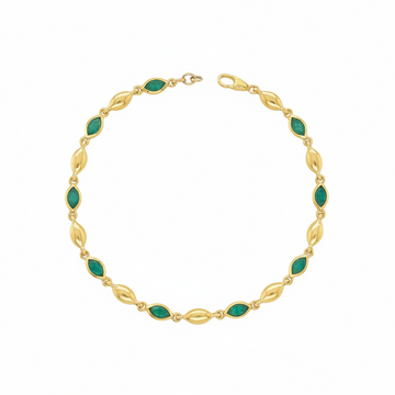 Emerald Ripple Bracelet