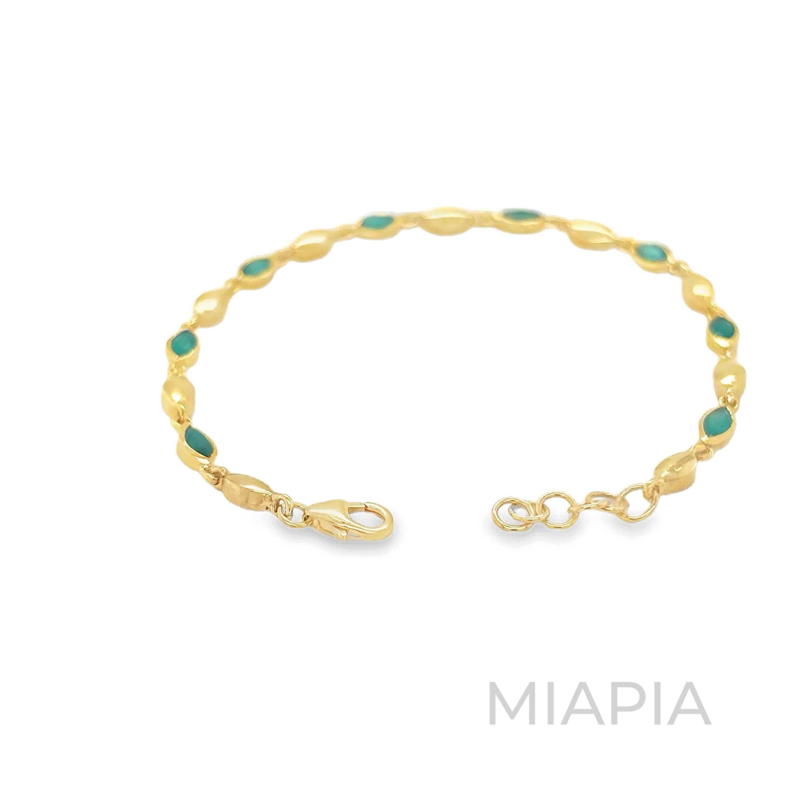 Emerald Ripple Bracelet