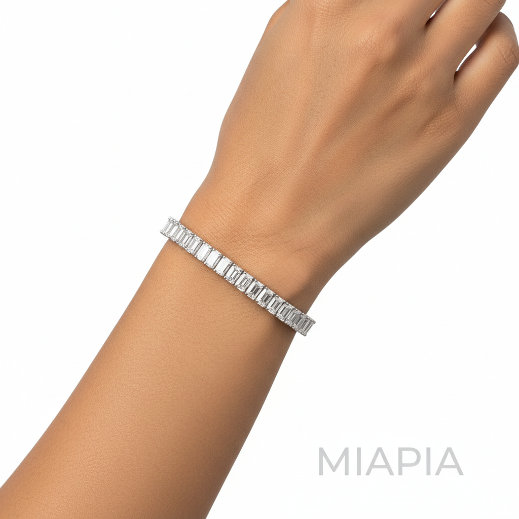 Elysian Emerald Cut Tennis Bracelet
