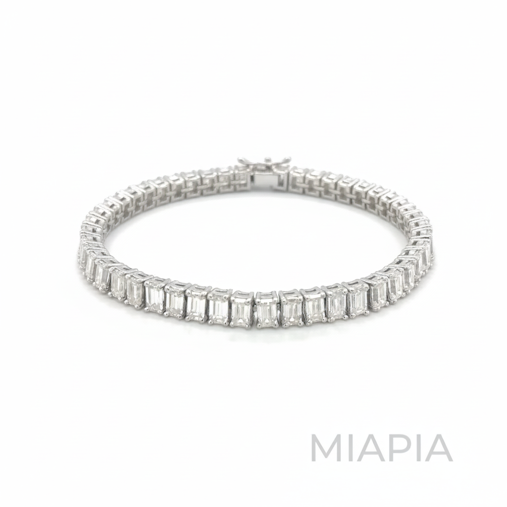 Elysian Emerald Cut Tennis Bracelet