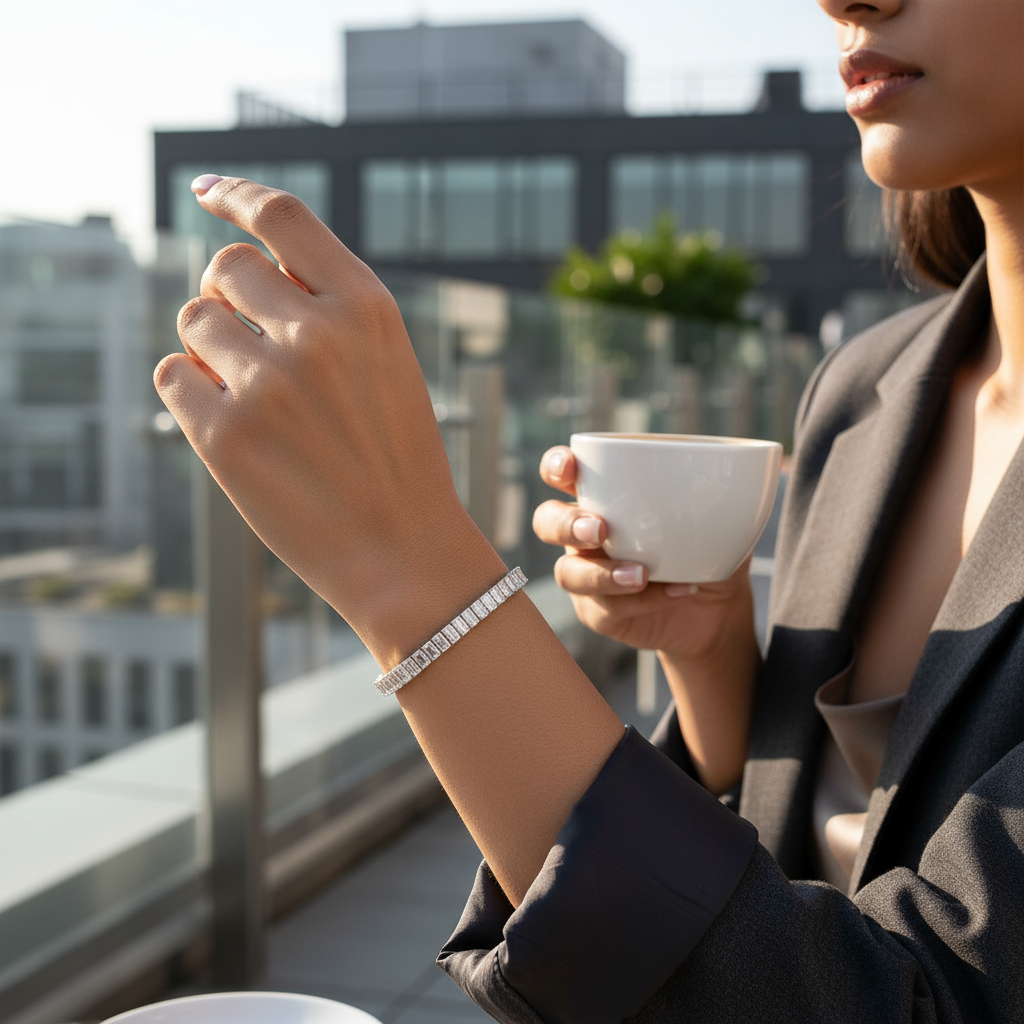 Elysian Emerald Cut Tennis Bracelet