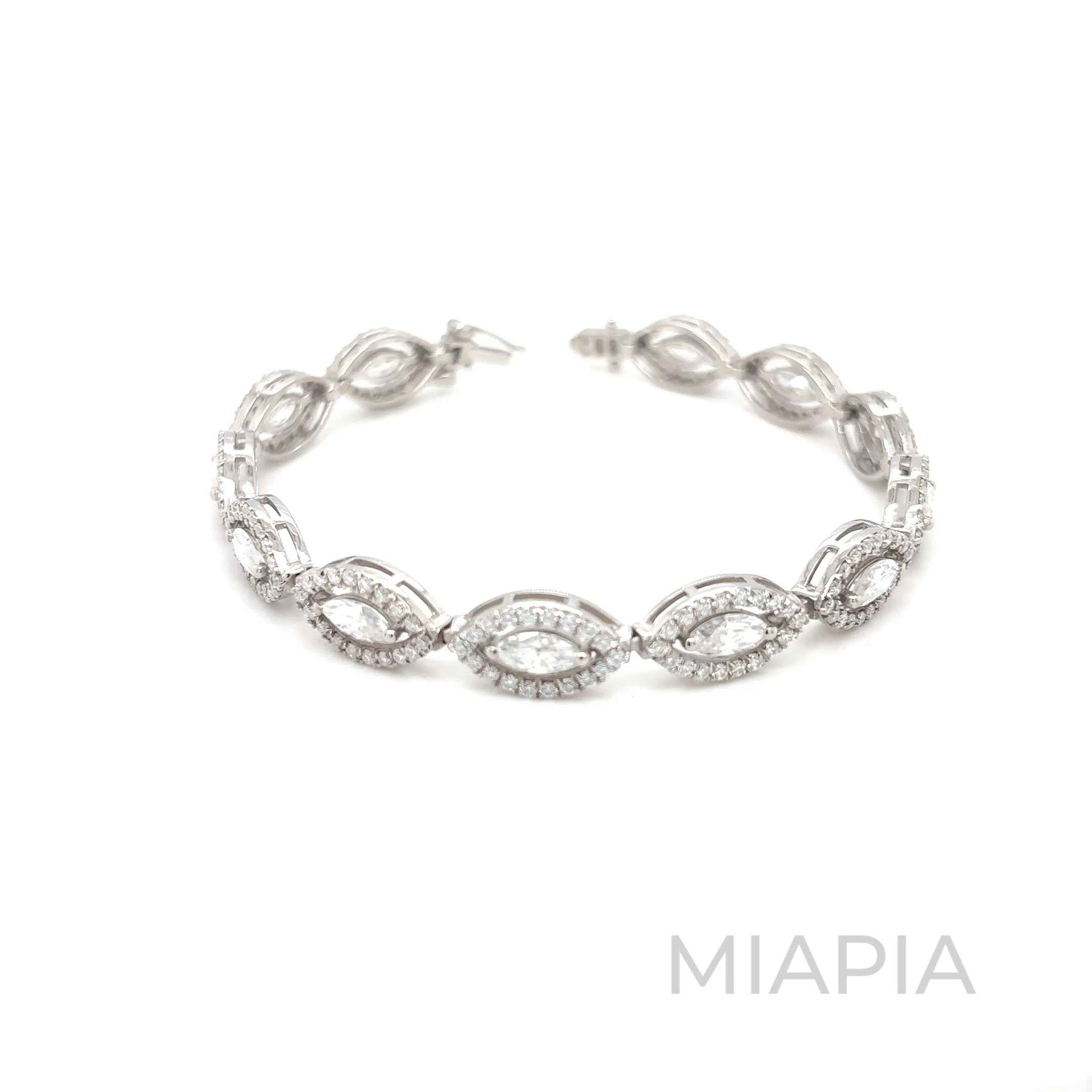 Marquise Halo Tennis Bracelet