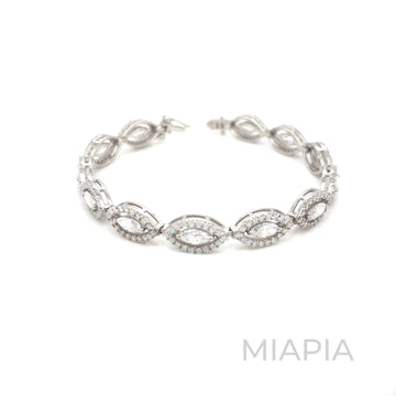 Marquise Halo Tennis Bracelet