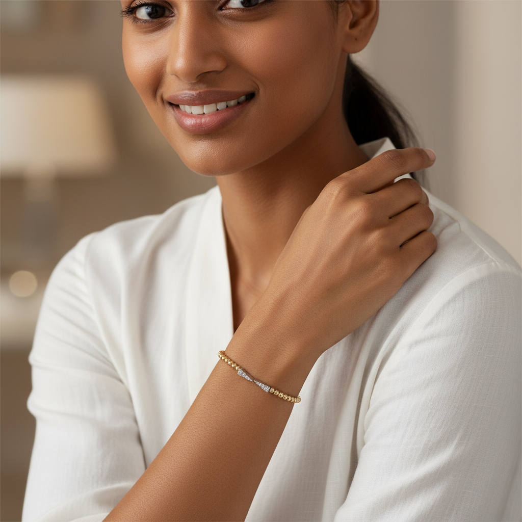 Chevron Snap and Swirl Bracelet